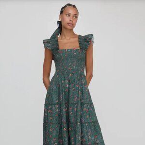 SIZE SMALL HILL HOUSE "Green Floral Chintz Dress" (Sold Out, 2025)